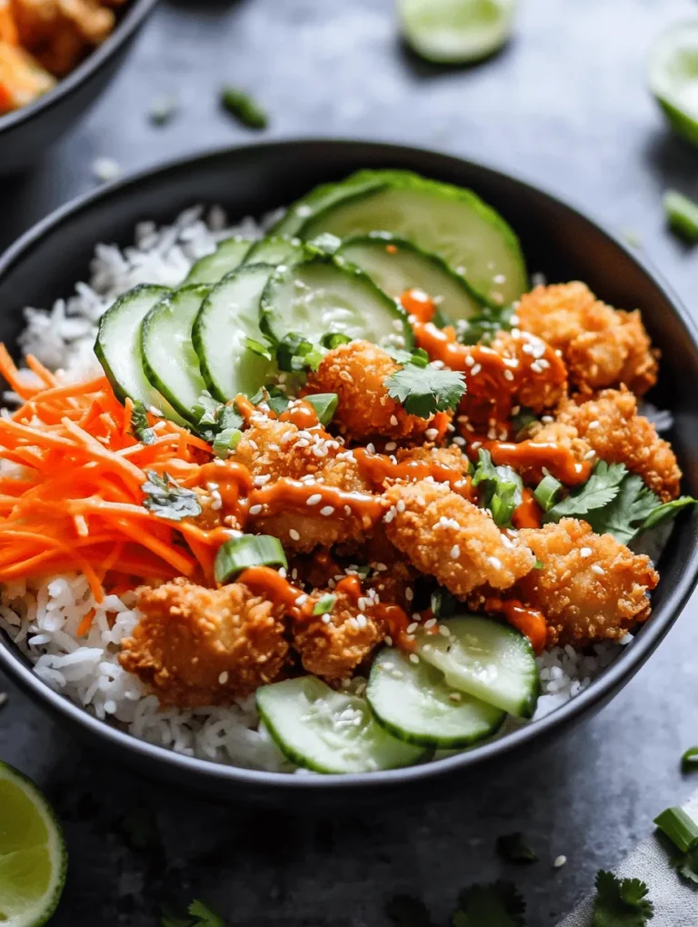 Bang Bang Chicken Bowls are a delightful fusion dish that combines tender chicken pieces with a creamy and spicy sauce, served over a bed of fresh vegetables and grains. This dish has its roots in Chinese-American cuisine, where it draws inspiration from the flavors of Asian cuisine while incorporating a uniquely Western twist. The name "Bang Bang" refers not only to the explosive flavors of the sauce but also to the dish's popularity that has taken the food scene by storm. Whether you’re looking for a quick weeknight dinner or a vibrant dish to impress guests at a gathering, these bowls deliver on all fronts.