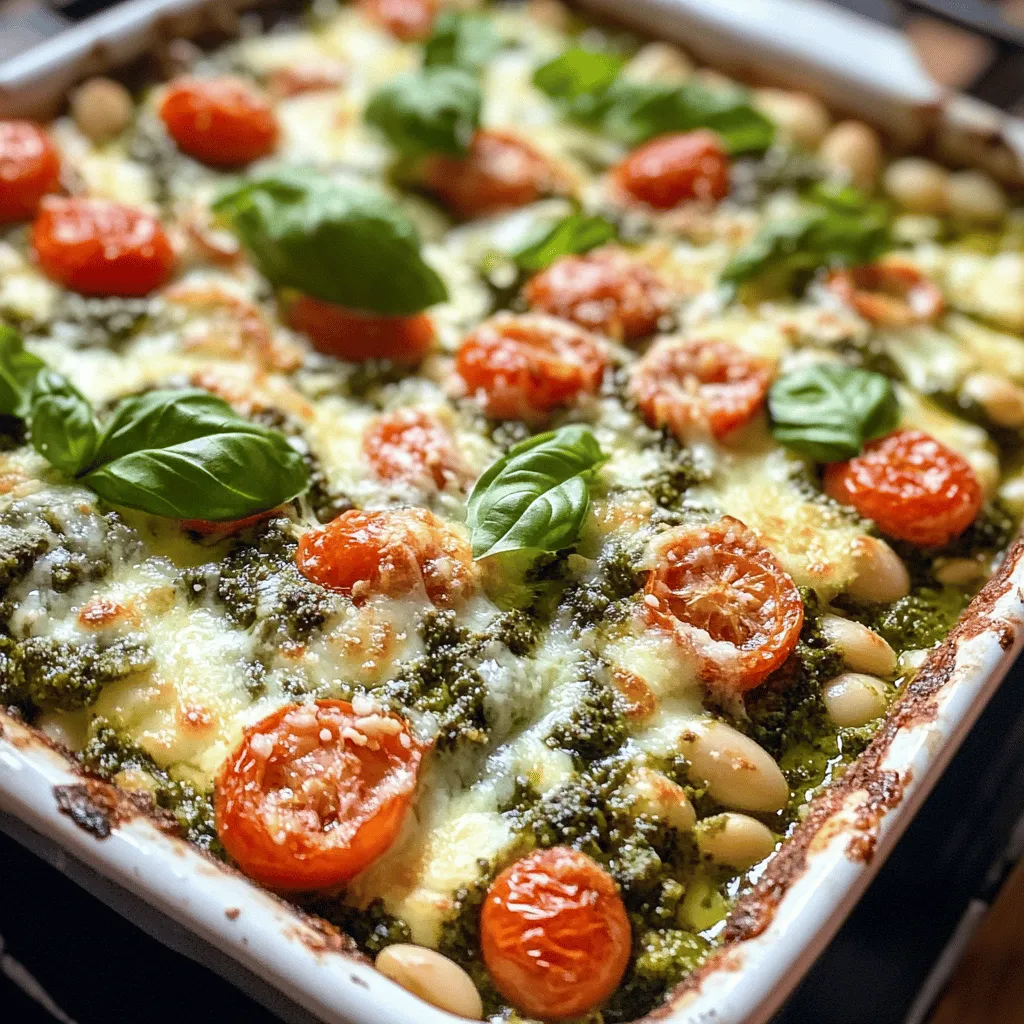 In the realm of vegetarian cuisine, the White Bean and Pesto Bake stands out as a delightful and nutritious option that caters to both flavor and health-consciousness. This dish marries the creaminess of white beans with the vibrant, aromatic notes of fresh basil pesto, creating a harmonious blend that is as satisfying as it is simple to prepare. Whether you are a seasoned vegetarian or just looking to incorporate more plant-based meals into your diet, this recipe is a fantastic choice that showcases how easy it can be to enjoy wholesome, delicious food.