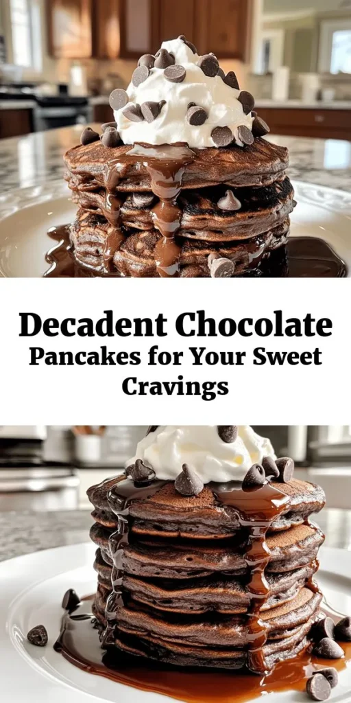Indulge in the ultimate breakfast treat with these amazing chocolate pancakes! Fluffy and rich, this recipe combines all-purpose flour, cocoa powder, and chocolate chips for a delightful chocolate explosion in every bite. Perfect for a weekend brunch or a special morning, they’re quick to make and easy to customize with your favorite toppings. Serve them warm with whipped cream and chocolate syrup for a deliciously sweet start to your day!