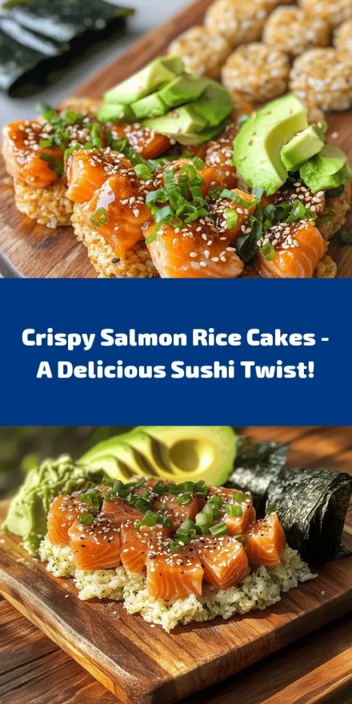 Elevate your snack game with this delicious Salmon Crispy Rice recipe! Perfectly seasoned sushi rice is shaped into crispy cakes and topped with seared salmon, creamy avocado, and a touch of wasabi for an extra kick. This dish is not only visually stunning but also bursting with flavor, making it an ideal appetizer or light meal. Enjoy it alongside nori sheets for a fun and interactive dining experience. Try it today for a taste of sushi at home!