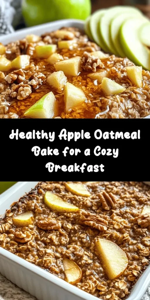 Start your day the healthy way with this delicious Apple Oatmeal Breakfast Bake! Packed with nutritious rolled oats, fresh diced apples, and a hint of warm spices, this wholesome breakfast is perfect for busy mornings. Made with almond milk and a touch of maple syrup, it's naturally sweetened and can be customized with your favorite nuts and dried fruits. Bake it up in just 50 minutes and enjoy a hearty slice warm from the oven. Ideal for meal prep or a cozy breakfast treat!