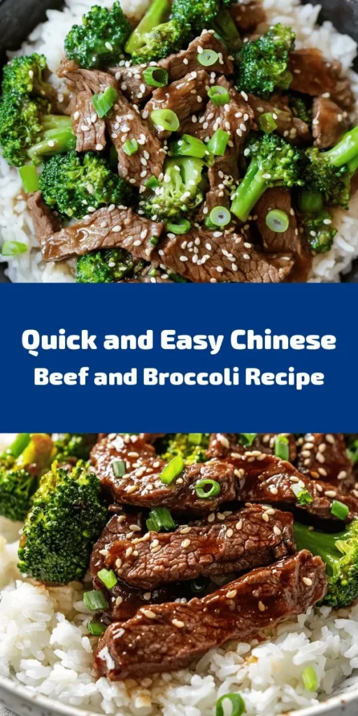 Discover the deliciousness of homemade Savory Chinese Beef and Broccoli! This quick and easy recipe features tender flank steak marinated in a flavorful blend of soy sauce and ginger, sautéed alongside vibrant broccoli. Perfect over steaming jasmine rice, it’s a delightful dish that’s ideal for weeknight dinners. Ready in just around 50 minutes, your family will love this classic takeout favorite, garnished with sesame seeds and green onions. Enjoy!