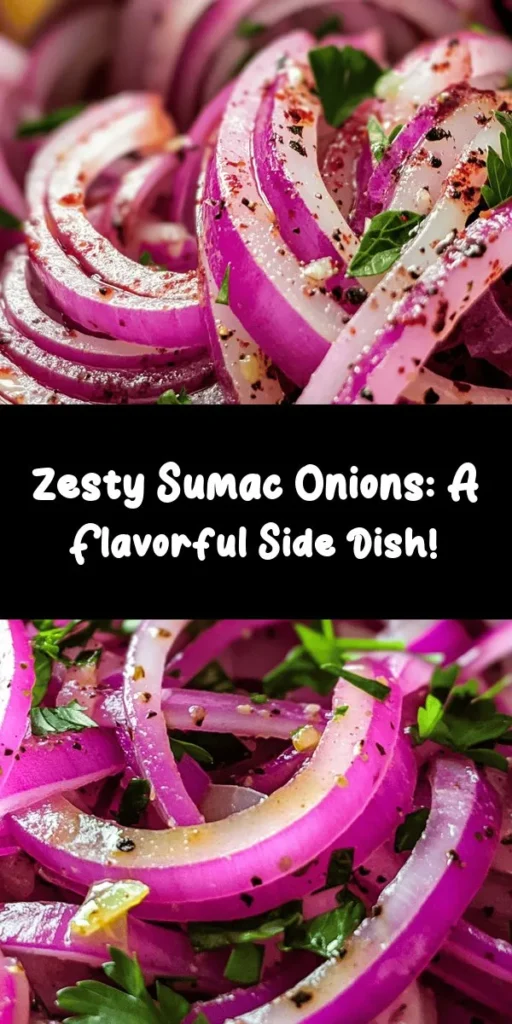 Brighten up your meals with these zesty sumac onions! Made with thinly sliced red onions marinated in a delightful mix of sumac, olive oil, and fresh lemon juice, this recipe is a vibrant addition to any dish. Ready in just 40 minutes, these tangy onions are perfect as a refreshing side or a topping for your favorite recipes. Garnish with fresh parsley for a pop of color. Enjoy the burst of flavors with every bite!