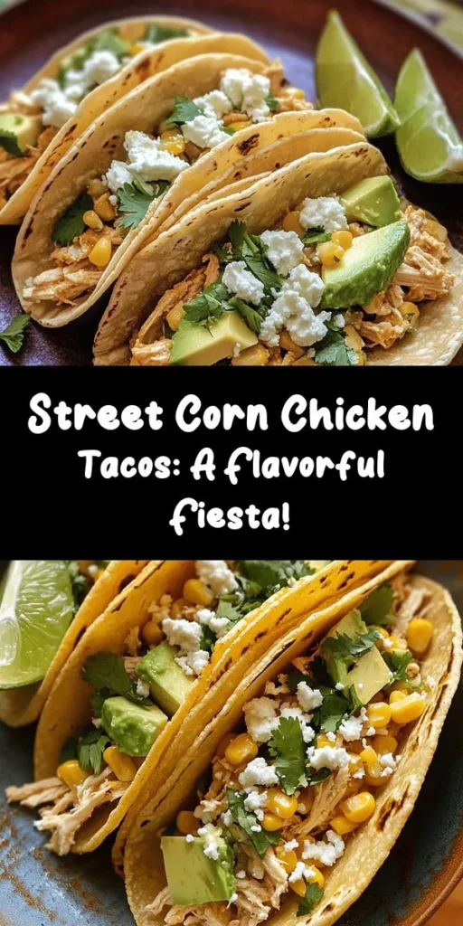 Dive into these Crazy Good Street Corn Chicken Tacos for a burst of flavor! Made with shredded rotisserie chicken, sweet corn, creamy avocado, and crumbled queso, these tacos are packed with deliciousness. Ready in just 30 minutes, they’re perfect for a quick weeknight dinner or serve them at your next gathering. Garnish with fresh cilantro and lime for that perfect touch. A tasty, satisfying meal everyone will love!